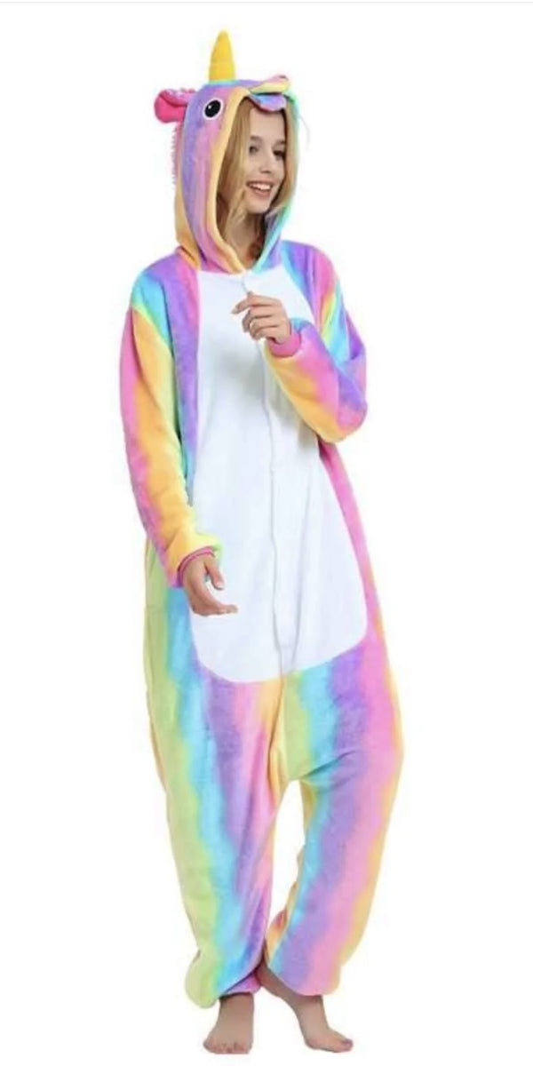 ONESIE RAINBOW UNICORN ADULTS